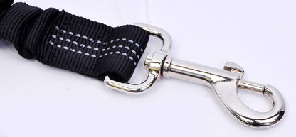Adjustable Pet Safety Seat Belt, Elastic Buffer, for Both Dog and Cat, Leash (Orange)