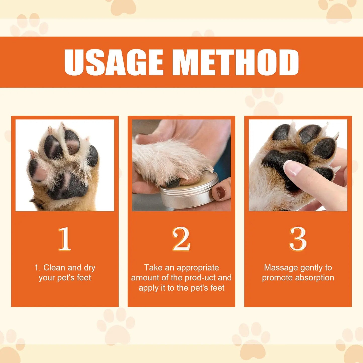 Pet Foot Care Balm, Pet Paw Moisturizing Cream, Pet Foot Care Product for Dog & Cat